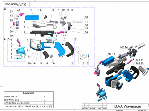 DVa Blaster Waveracer Skin - Overwatch - Printable - STL OBJ CAD bundle - Commercial Use Modelo de impresión 3D