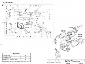 DVa Blaster Waveracer Skin - Overwatch - Printable - STL OBJ CAD bundle - Commercial Use Modelo de impresión 3D