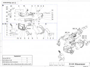 DVa Blaster Waveracer Skin - Overwatch - Stampabile - Pacchetto CAD STL OBJ - Uso commerciale Modello di stampa 3D