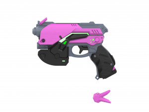DVa Blaster - Overwatch - Printable - STL OBJ CAD bundle - Commercial Use Model Cetak 3D