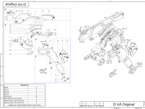 DVa Blaster - Overwatch - Printable - STL OBJ CAD bundle - Commercial Use Model Cetak 3D