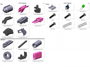 DVa Blaster - Overwatch - Printable - STL OBJ CAD bundle - Commercial Use Model Cetak 3D