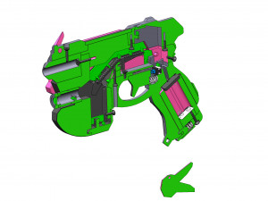 DVa Blaster - Overwatch - Printable - STL OBJ CAD bundle - Commercial Use Model Cetak 3D