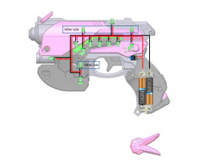 DVa Blaster - Overwatch - Printable - STL OBJ CAD bundle - Commercial Use 3D Print Model
