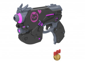DVa BlasterBlack Cat Skin - Overwatch - Printable - STL OBJ CAD bundle - Commercial Use 3D Принт Модель