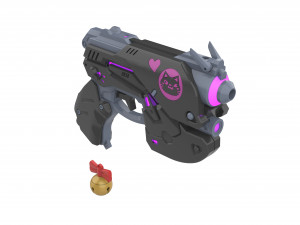 DVa BlasterBlack Cat Skin - Overwatch - Printable - STL OBJ CAD bundle - Commercial Use 3Dプリントモデル