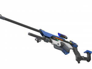 Ana Sniper Rifle - Overwatch - Printable - STL OBJ CAD bundle - 3 SKINS - Commercial Use Modèles 3D en vedette