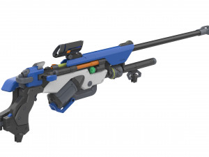 Ana Sniper Rifle - Overwatch - Printable - STL OBJ CAD bundle - 3 SKINS - Commercial Use Modèles 3D en vedette