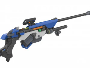 Ana Sniper Rifle - Overwatch - Para impress&atilde;o - Pacote STL OBJ CAD - 3 SKINS - Uso comercial Modelo de Impressão 3D