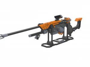 Ana Sniper Rifle - Overwatch - Para impress&atilde;o - Pacote STL OBJ CAD - 3 SKINS - Uso comercial Modelo de Impressão 3D