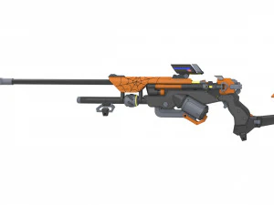 Ana Sniper Rifle - Overwatch - Para impress&atilde;o - Pacote STL OBJ CAD - 3 SKINS - Uso comercial Modelo de Impressão 3D