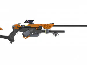 Ana Sniper Rifle - Overwatch - Para impress&atilde;o - Pacote STL OBJ CAD - 3 SKINS - Uso comercial Modelo de Impressão 3D