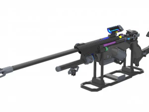 Ana Sniper Rifle - Overwatch - Para impress&atilde;o - Pacote STL OBJ CAD - 3 SKINS - Uso comercial Modelo de Impressão 3D