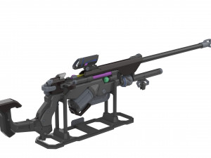 Ana Sniper Rifle - Overwatch - Printable - STL OBJ CAD bundle - 3 SKINS - Commercial Use Modèles 3D en vedette