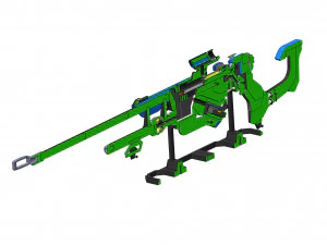 Ana Sniper Rifle - Overwatch - Para impress&atilde;o - Pacote STL OBJ CAD - 3 SKINS - Uso comercial Modelo de Impressão 3D