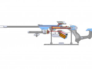 Ana Sniper Rifle - Overwatch - Printable - STL OBJ CAD bundle - 3 SKINS - Commercial Use Modèles 3D en vedette