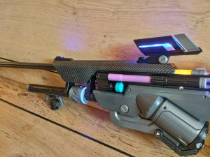 Ana Sniper Rifle - Overwatch - Para impress&atilde;o - Pacote STL OBJ CAD - 3 SKINS - Uso comercial Modelo de Impressão 3D