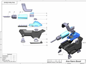 Ana Nano Boost - Overwatch - Printable - STL OBJ CAD bundle - Commercial Use 3D Print Model