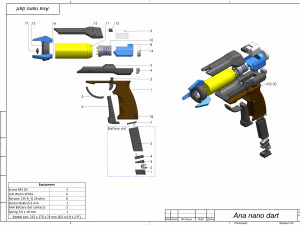 Ana Dart Blaster - Overwatch - Printable - STL OBJ CAD bundle - Commercial Use 3D Print Model