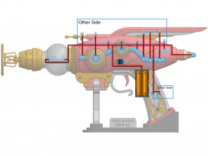 Shrink Ray Blaster - Outer Worlds - Printable - STL OBJ CAD bundle - Commercial Use 3D Print Model