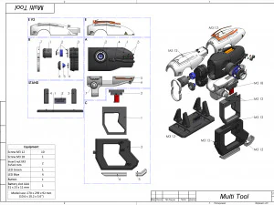 Multi-tool - No Mans Skye - Printable - STL OBJ CAD bundle 3D Print Model