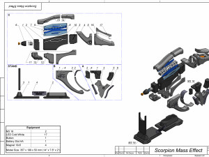 Scorpion - Mass Effect - Printable - STL OBJ CAD bundle - Commercial Use 3D Print Model