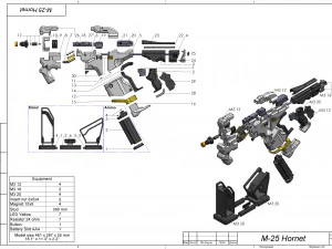 M-25 Hornet - Mass Effect - Printable - STL OBJ CAD bundle - Commercial Use 3D Print Model