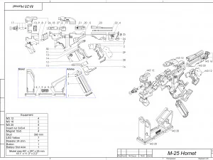 M-25 Hornet - Mass Effect - Printable - STL OBJ CAD bundle - Commercial Use 3D Print Model