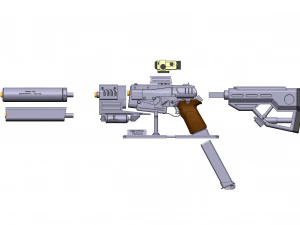 10mm Pistol - Fallout 4 - Printable - STL OBJ CAD bundle - Commercial Use 3D Print Model