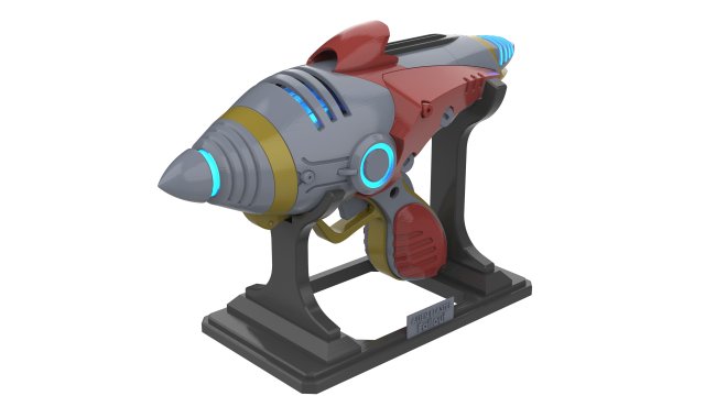 Alien Blaster - Fallout - Printable - STL OBJ CAD bundle - Commercial Use 3D Принт Модель .c4d .max .obj .3ds .fbx .stl .blend 