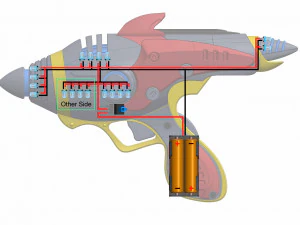 Alien Blaster - Fallout - Printable - STL OBJ CAD bundle - Commercial Use 3D Print Model
