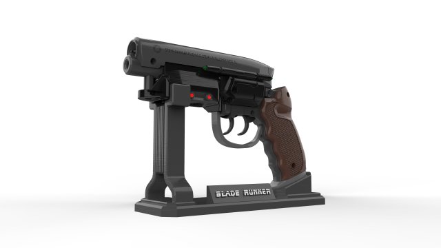 Deckards Pistol - Blade Runner - Printable - STL OBJ CAD bundle - Commercial Use Modèles 3D en vedette .c4d .max .obj .3ds .fbx .stl .blend 