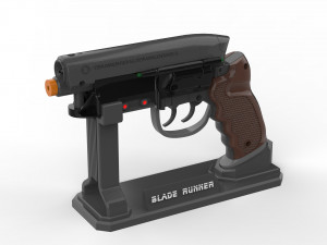 Deckards Pistol - Blade Runner - Printable - STL OBJ CAD bundle - Commercial Use Modèles 3D en vedette