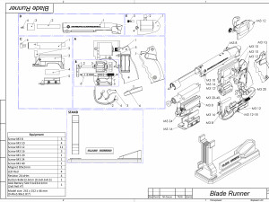 Deckards Pistol - Blade Runner - Printable - STL OBJ CAD bundle - Commercial Use Modèles 3D en vedette