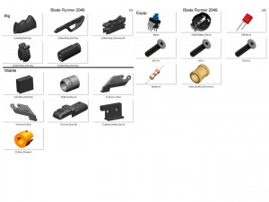 Agent Ks Pistol - Blade Runner - Printable - STL OBJ CAD bundle - Commercial Use Modelo de impresión 3D