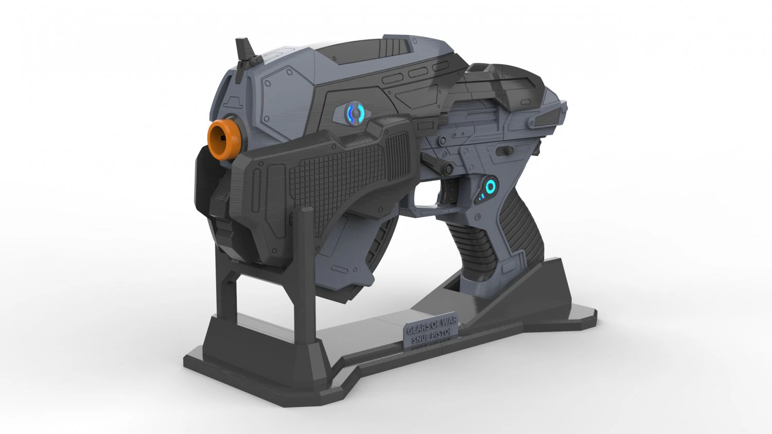 Snub Pistol - Gears of War - Stampabile - Pacchetto CAD STL OBJ - Uso commerciale Modello di stampa 3D .c4d .max .obj .3ds .fbx .stl .blend