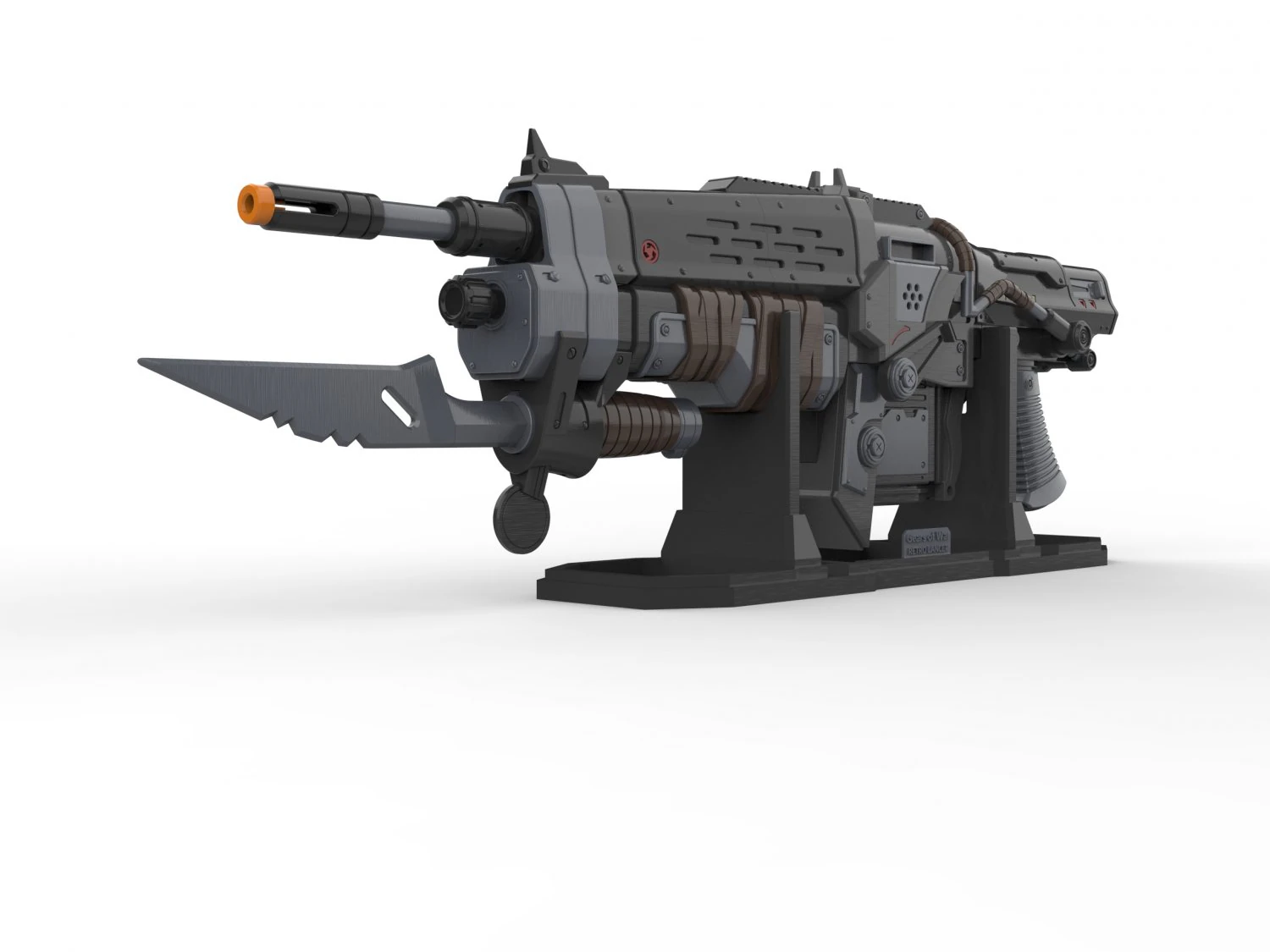Retro Lancer - Gears of War - Printable - STL OBJ CAD bundle - Commercial Use 3D Print Model .c4d .max .obj .3ds .fbx .stl .blend