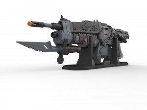 Retro Lancer - Gears of War - Printable - STL OBJ CAD bundle - Commercial Use 3D Print Model