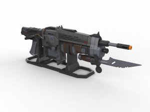 Retro Lancer - Gears of War - Printable - STL OBJ CAD bundle - Commercial Use Modello di stampa 3D