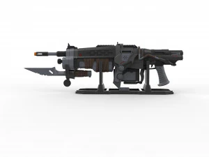 Retro Lancer - Gears of War - Printable - STL OBJ CAD bundle - Commercial Use 3D Print Model
