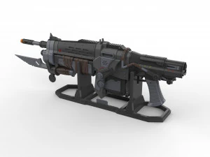 Retro Lancer - Gears of War - Printable - STL OBJ CAD bundle - Commercial Use 3D Print Model