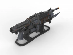 Retro Lancer - Gears of War - Printable - STL OBJ CAD bundle - Commercial Use 3D Print Model