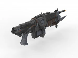Retro Lancer - Gears of War - Printable - STL OBJ CAD bundle - Commercial Use 3D Print Model