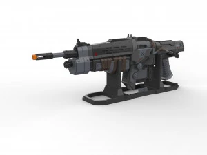 Retro Lancer - Gears of War - Printable - STL OBJ CAD bundle - Commercial Use 3D Print Model