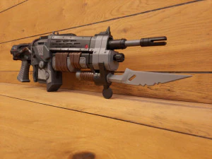 Retro Lancer - Gears of War - Printable - STL OBJ CAD bundle - Commercial Use 3D Print Model
