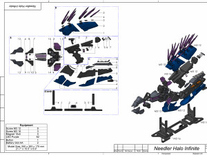 Needler - Halo Infinite - Printable - STL OBJ CAD bundle - Commercial Use 3D Baskı Modeli