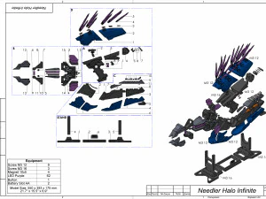 Needler - Halo Infinite - Stampabile - Pacchetto CAD STL OBJ - Uso commerciale Modello di stampa 3D