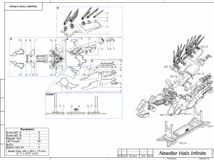 Needler - Halo Infinite - Stampabile - Pacchetto CAD STL OBJ - Uso commerciale Modello di stampa 3D