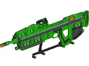 Fucile d'assalto MA40 - Halo - Stampabile - Pacchetto CAD STL OBJ - Uso commerciale Modello di stampa 3D