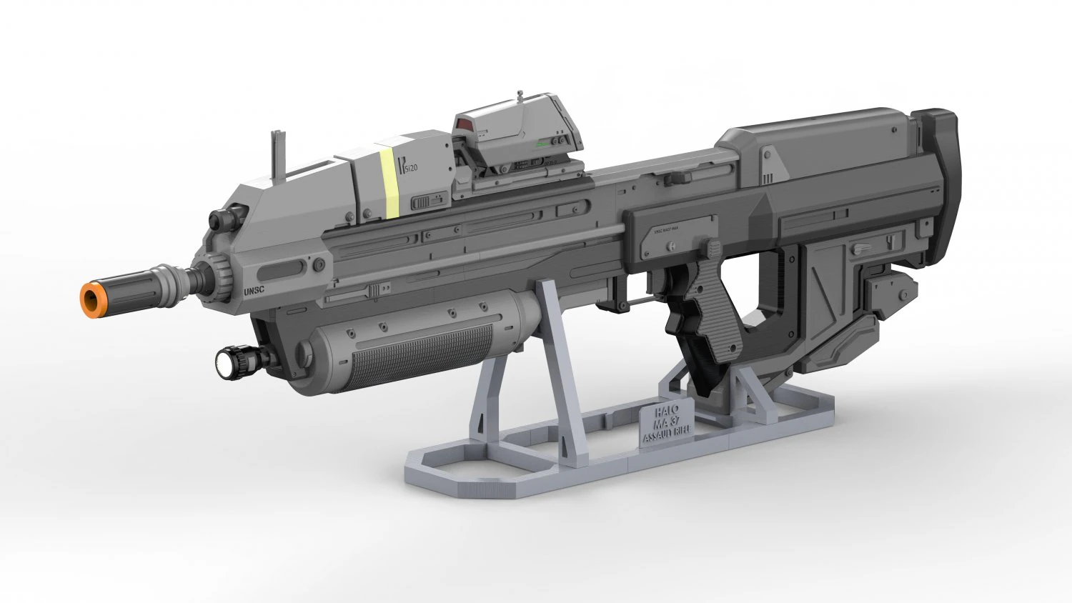 MA37 Assault Rifle - Halo - Printable - STL OBJ CAD bundle - Commercial Use 3D Print Model .c4d .max .obj .3ds .fbx .stl .blend 